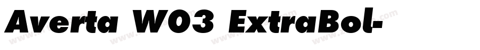 Averta W03 ExtraBol字体转换